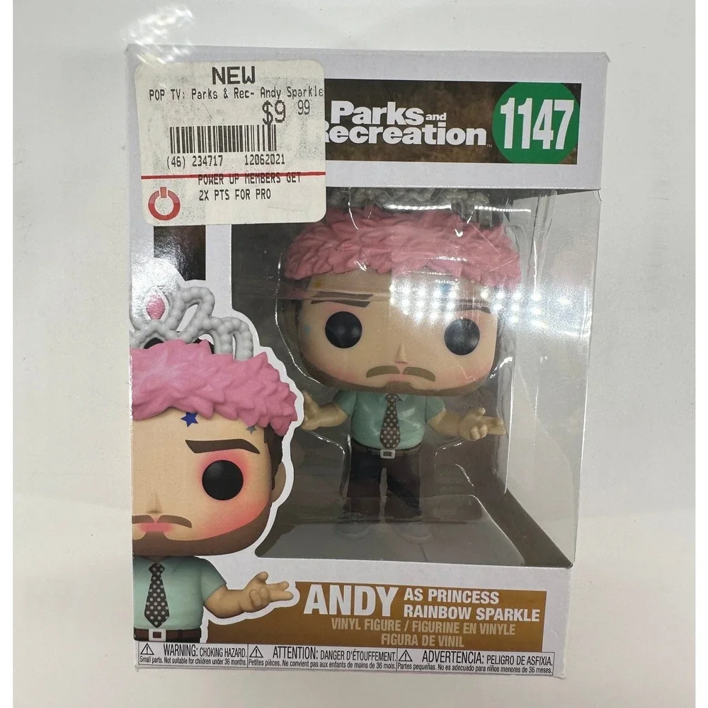 Funko Pop Parks and Recreation Andy as Princess Rainbow Sparkle 1147 Figure
